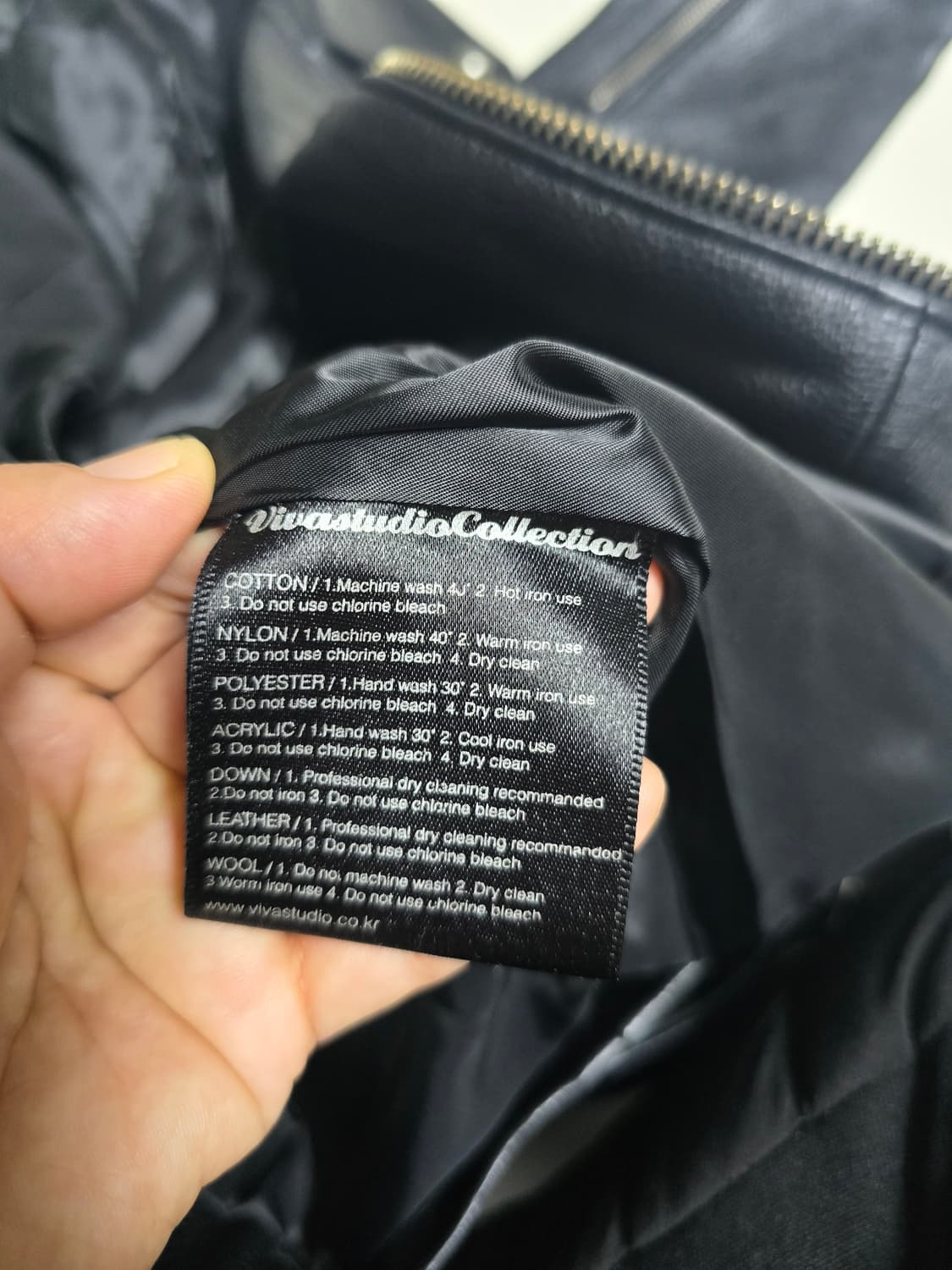 Diva Studio Collection 리얼레더 라이더 자켓 S 상품이미지4