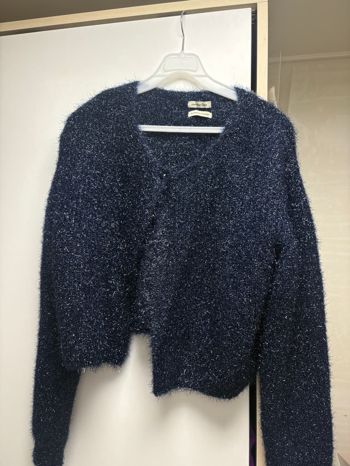 오버듀플레어 글리터 가디건 네이비 상품이미지6