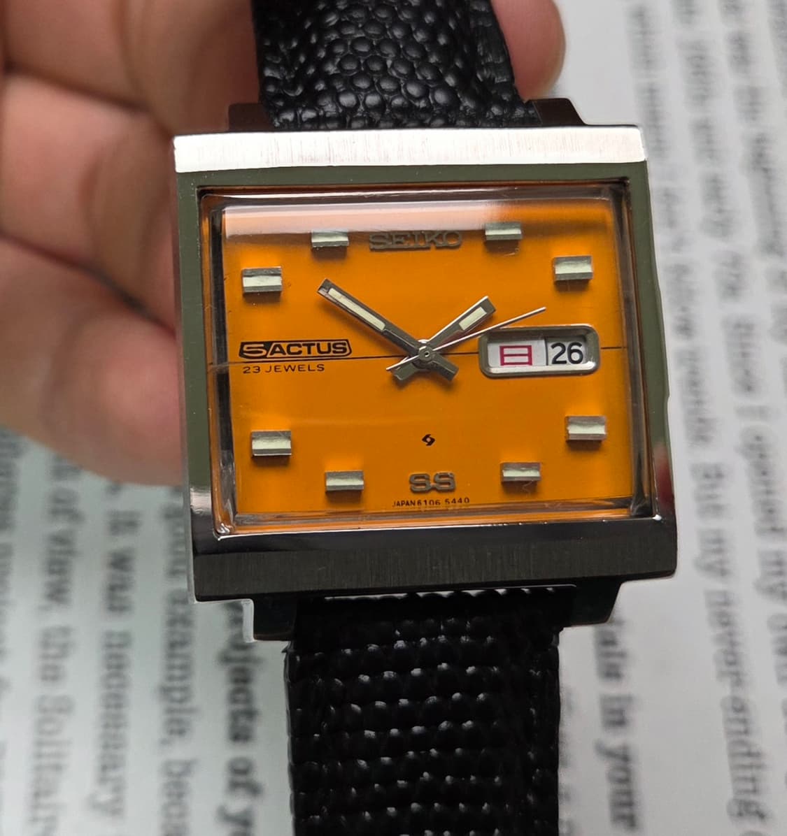 빈티지 세이코 액투스 SS 테레비 진노랭이 한자 데이데이트 오토매틱 상품이미지1