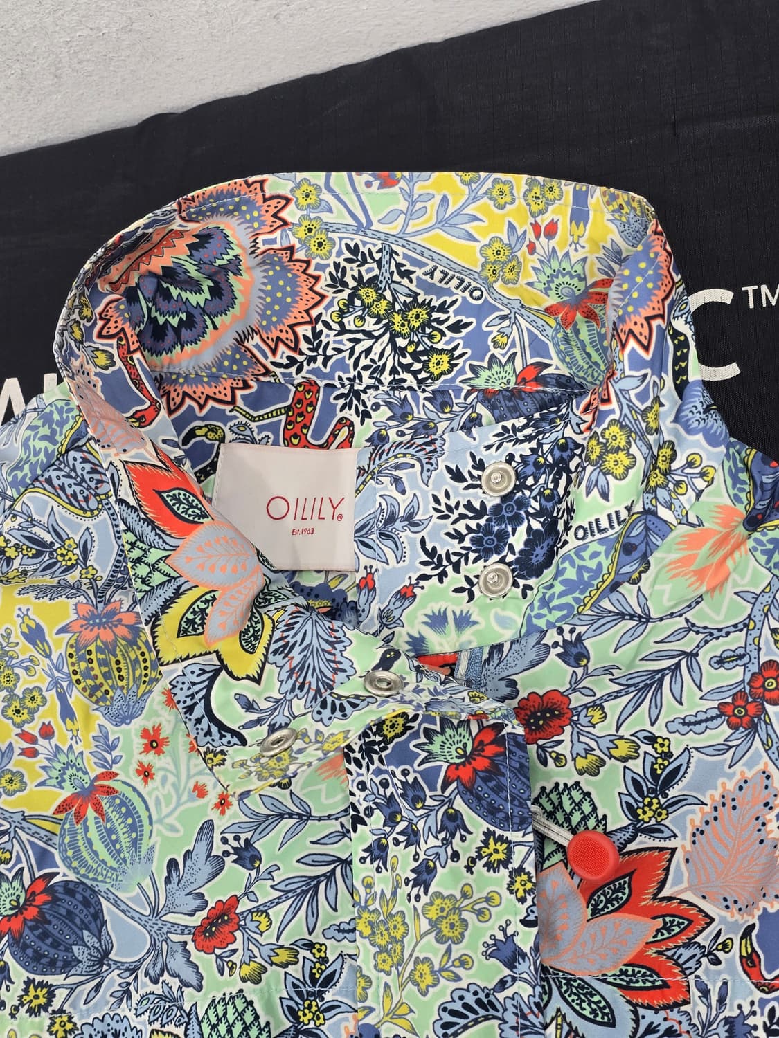 오일릴리 플라워 패턴 하프 바람막이 상품이미지3