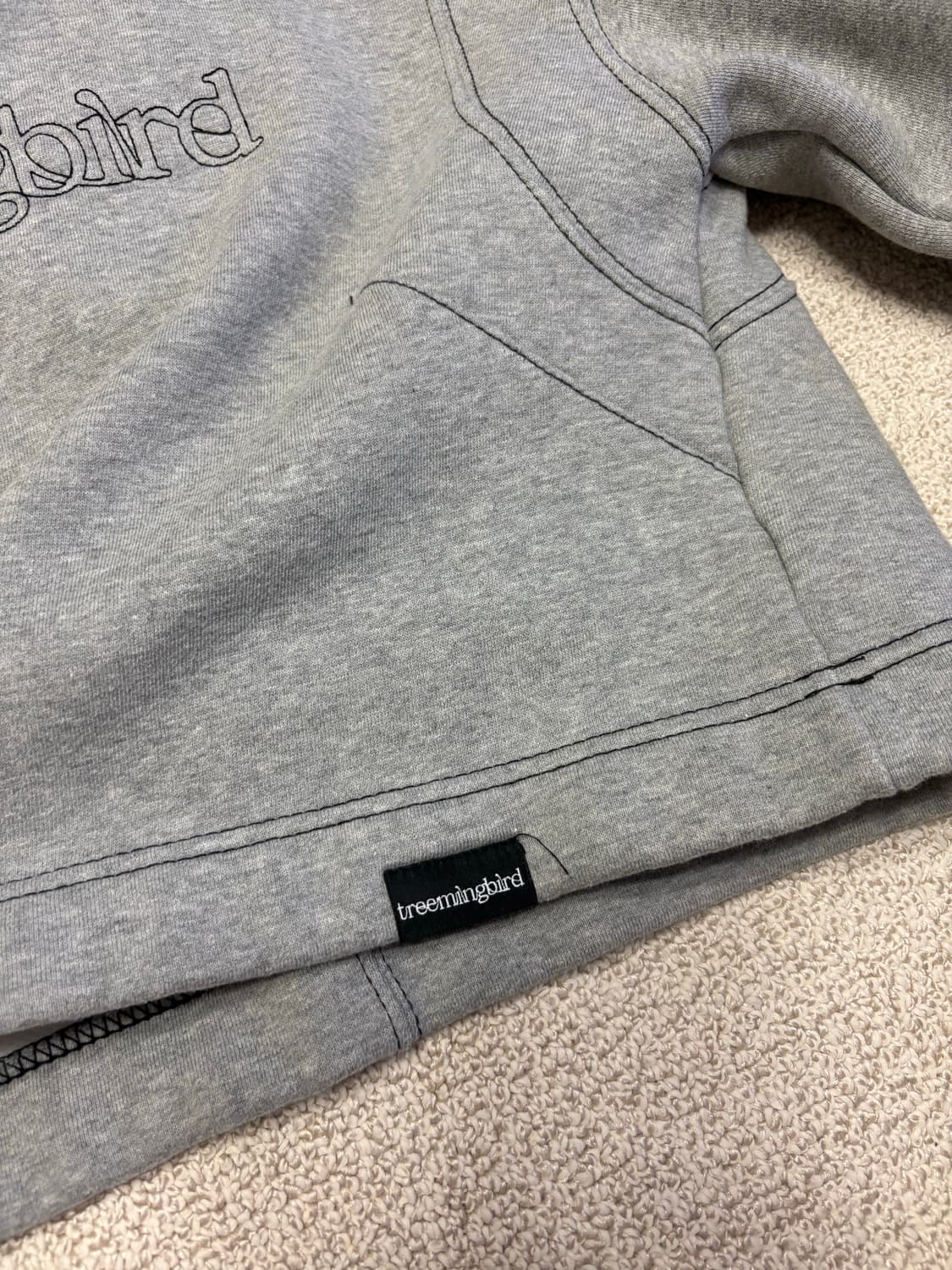 트리밍버드 세미크롭 스티치 맨투맨 상품이미지4