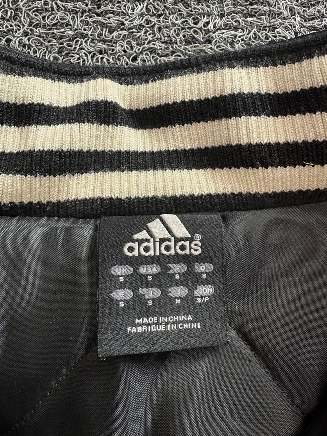 아디다스 빅로고 사틴 배색 스타디움 바시티 자켓 3489 상품이미지4