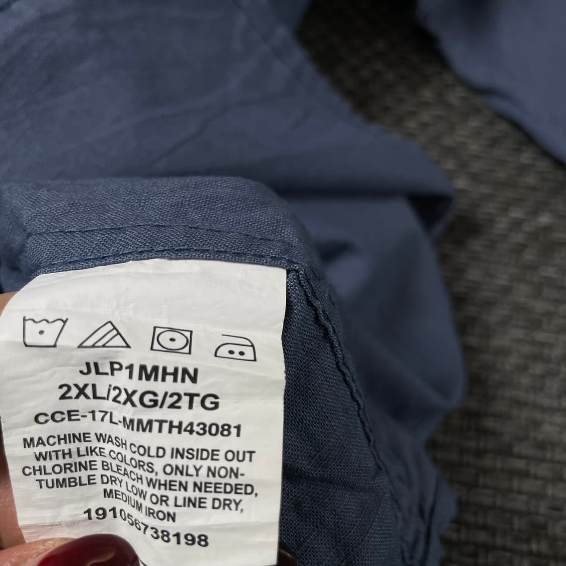 랭글러 애쉬블루 마이크로 패턴 원포켓 긴팔 셔츠 2XL 상품이미지7