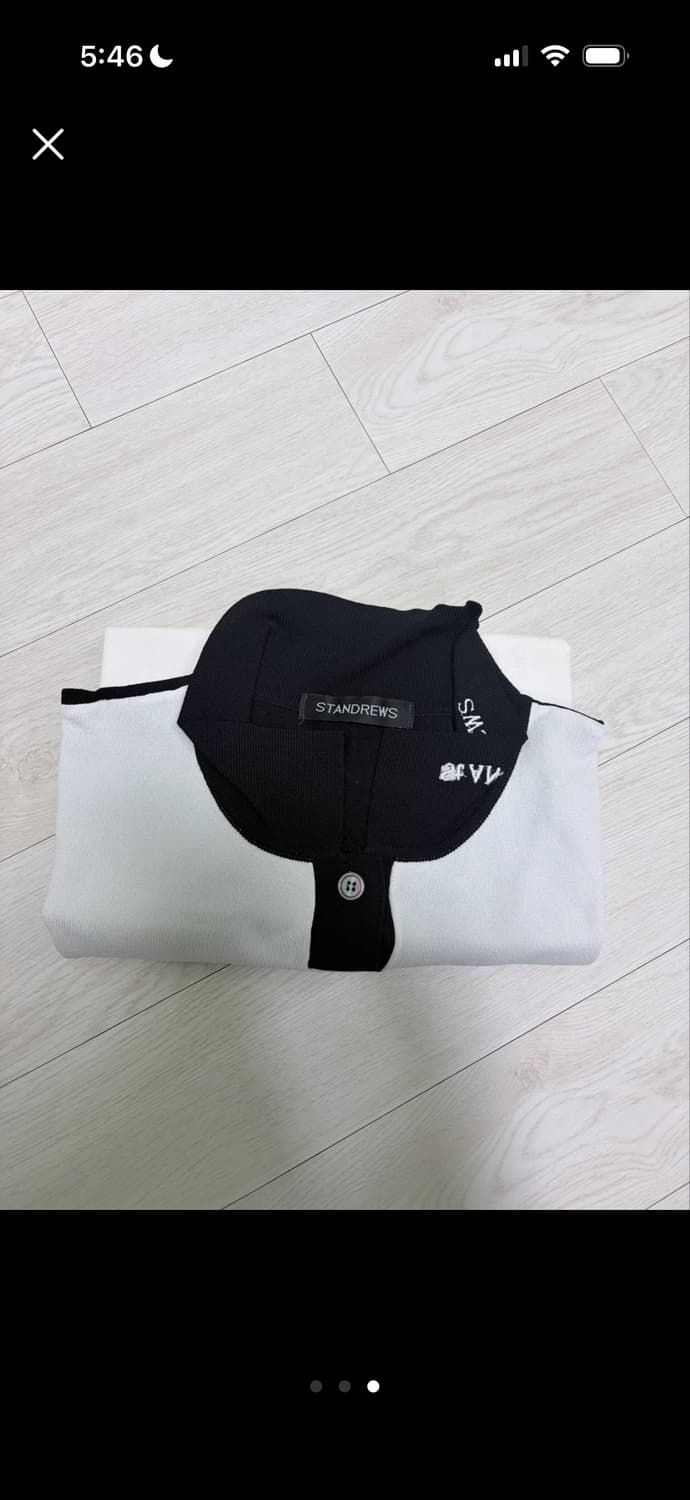 St.Andrews 화이트 블랙 카라티 상품이미지3