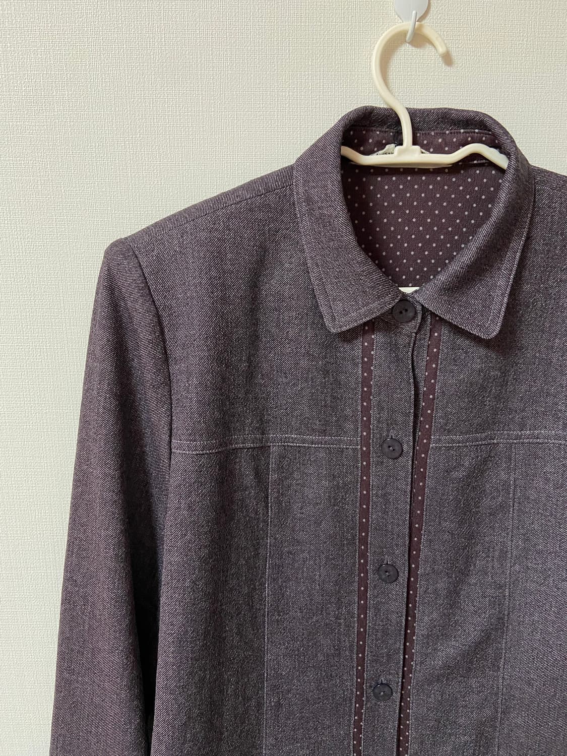 일본 빈티지 도트 셔츠  상품이미지2