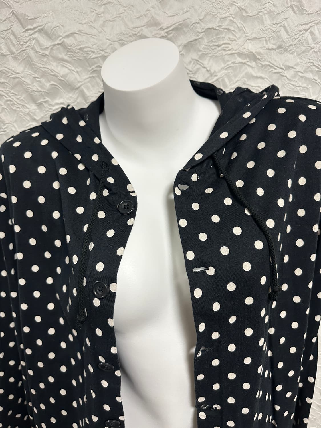 빈티지 니혼진 너드 도트 후드 코튼 자켓 상품이미지4