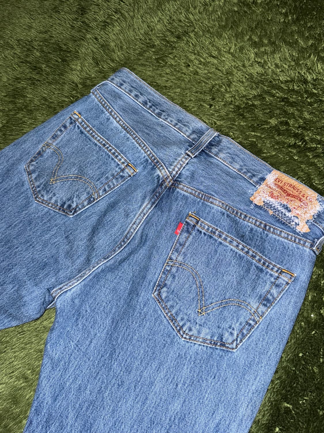 [W33/L34] 리바이스 501 USA 블랭크탭 리페어 데님 팬츠 상품이미지9