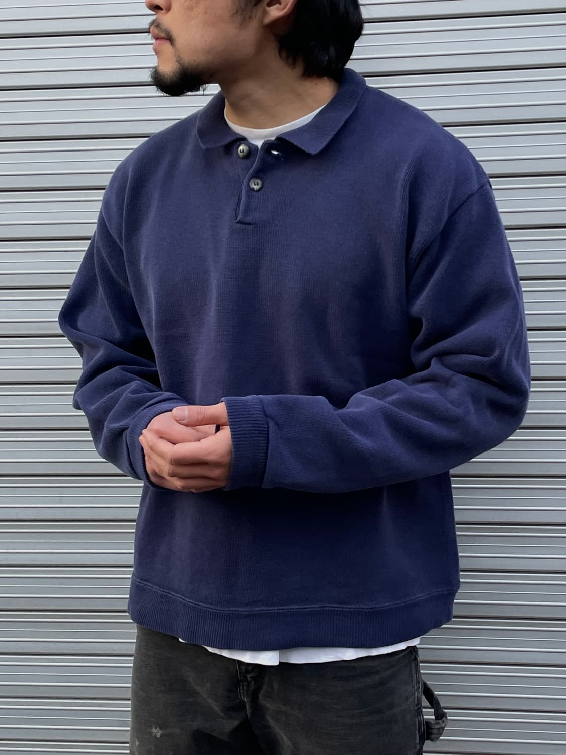 1998 Patagonia Navy Organic Cotton Knit 상품이미지6