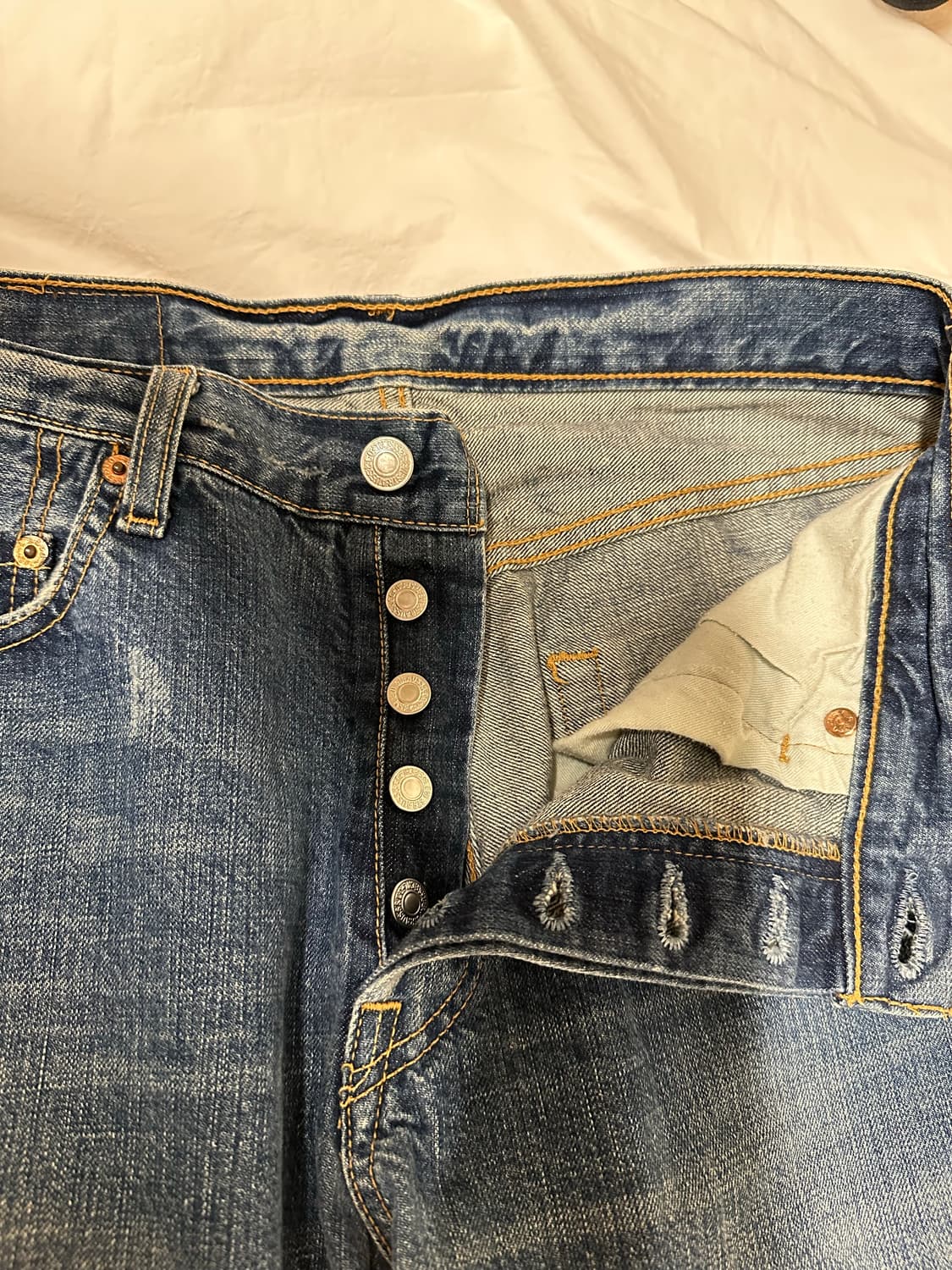 (29 추천) 리바이스 501 워싱 데님 청바지 상품이미지3