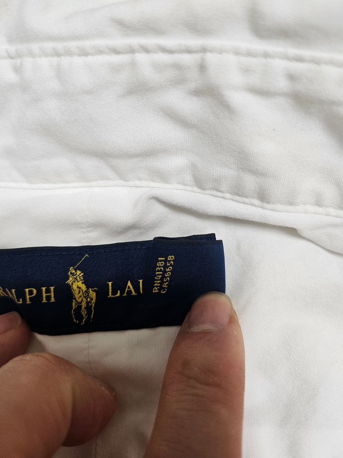 폴로 랄프로렌 화이트 긴팔 셔츠XL 상품이미지4