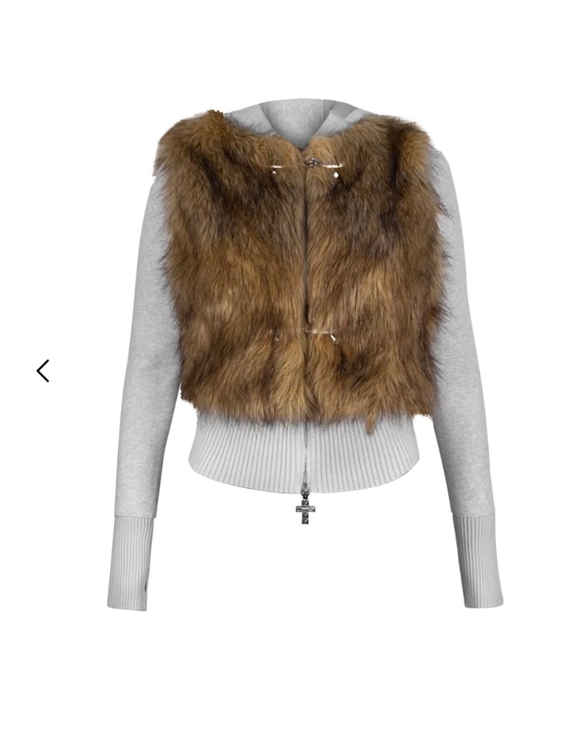 Namedcollective 퍼 베스트 스터드 후드집업 상품이미지8