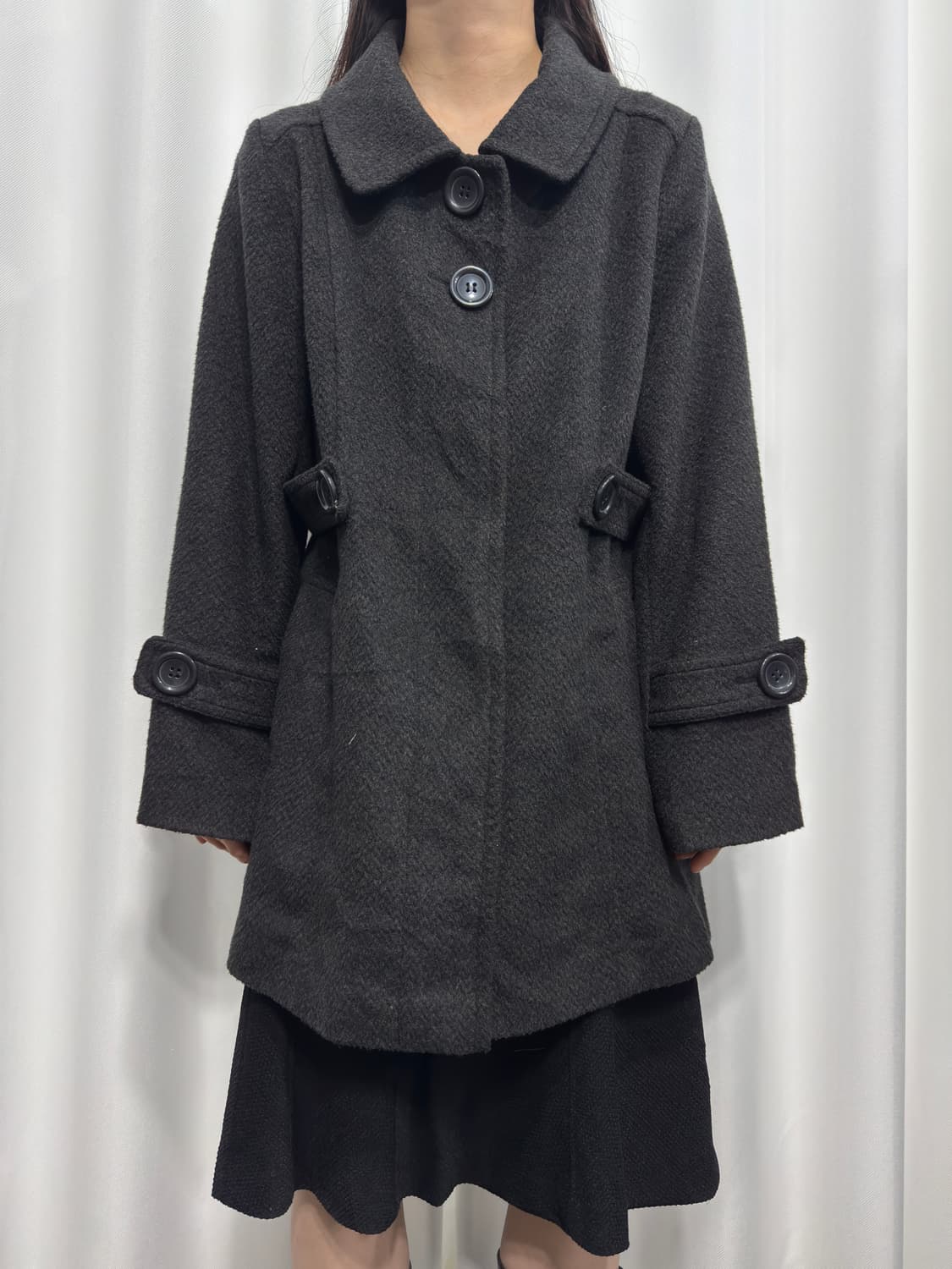 sans fin gray button coat 상품이미지1