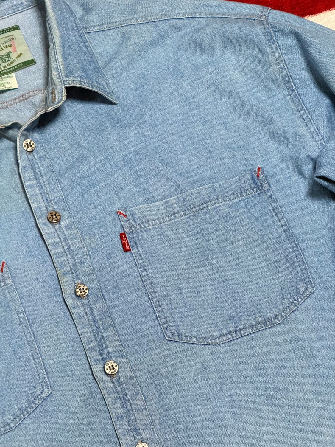 리바이스 연청데님셔츠 Levi’s Denim Shirt [XL] 빈티지 상품이미지5