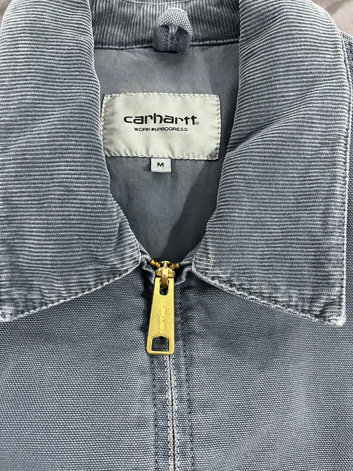 칼하트 WIP 코튼 포플린 라인드 디어본 캔버스 페이디드 디트로이트 자켓 상품이미지5