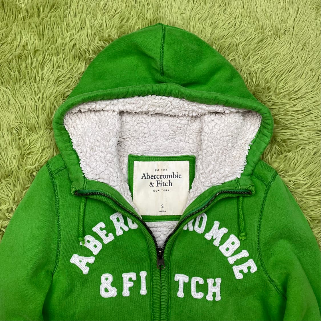 아베크롬비 & 피치 쉐르파 라인 풀 집 후드 자켓 상품이미지2