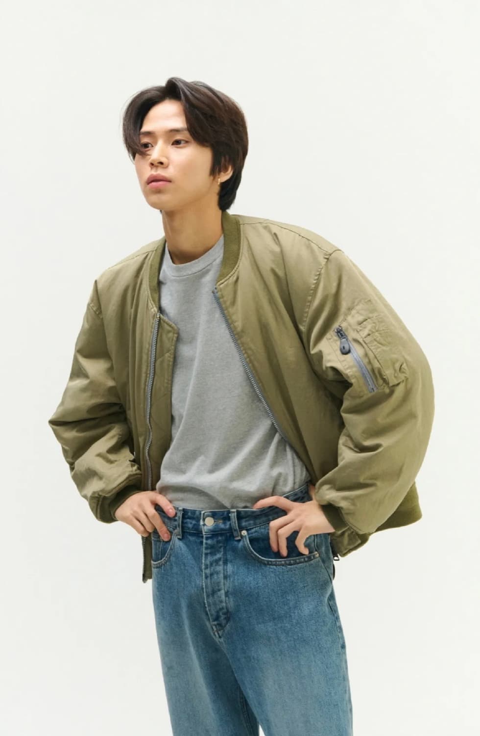 퍼렌 MA-1 olive 3size 상품이미지3