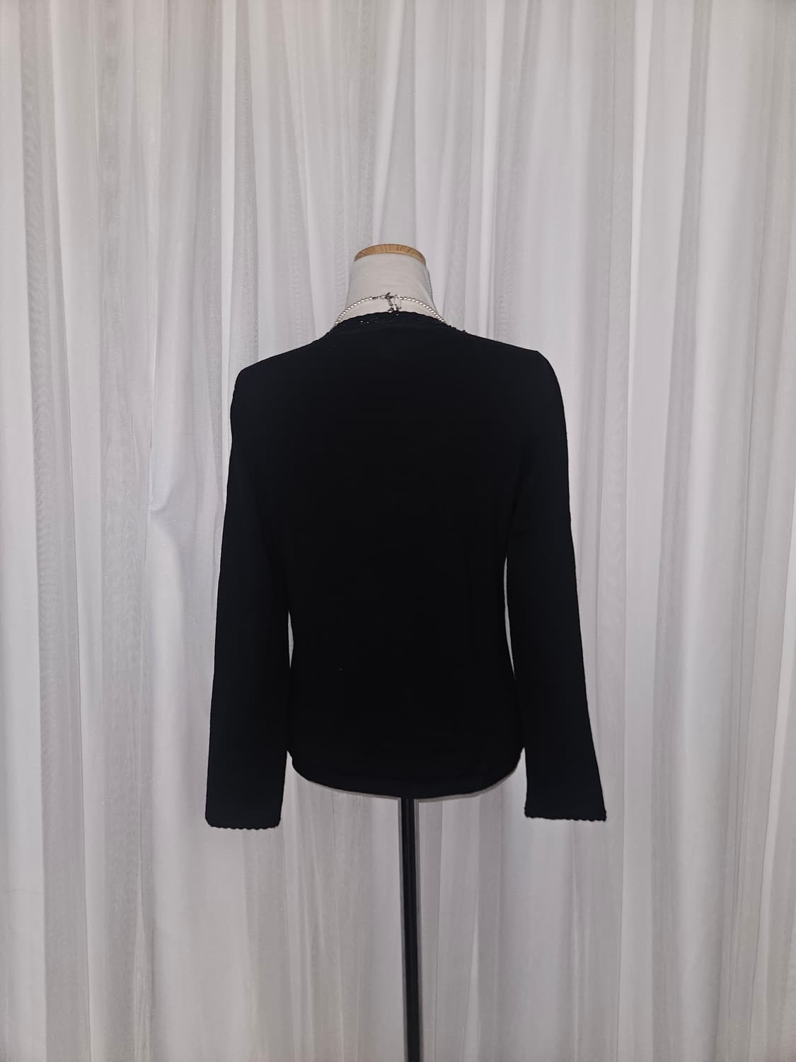 totsuka 블랙 플라워 비즈 니트 상품이미지3