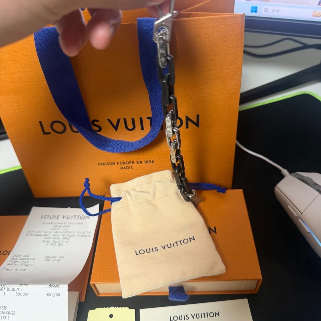 루이비통 버질아블로 팔찌 풀구성 정품 상품이미지4