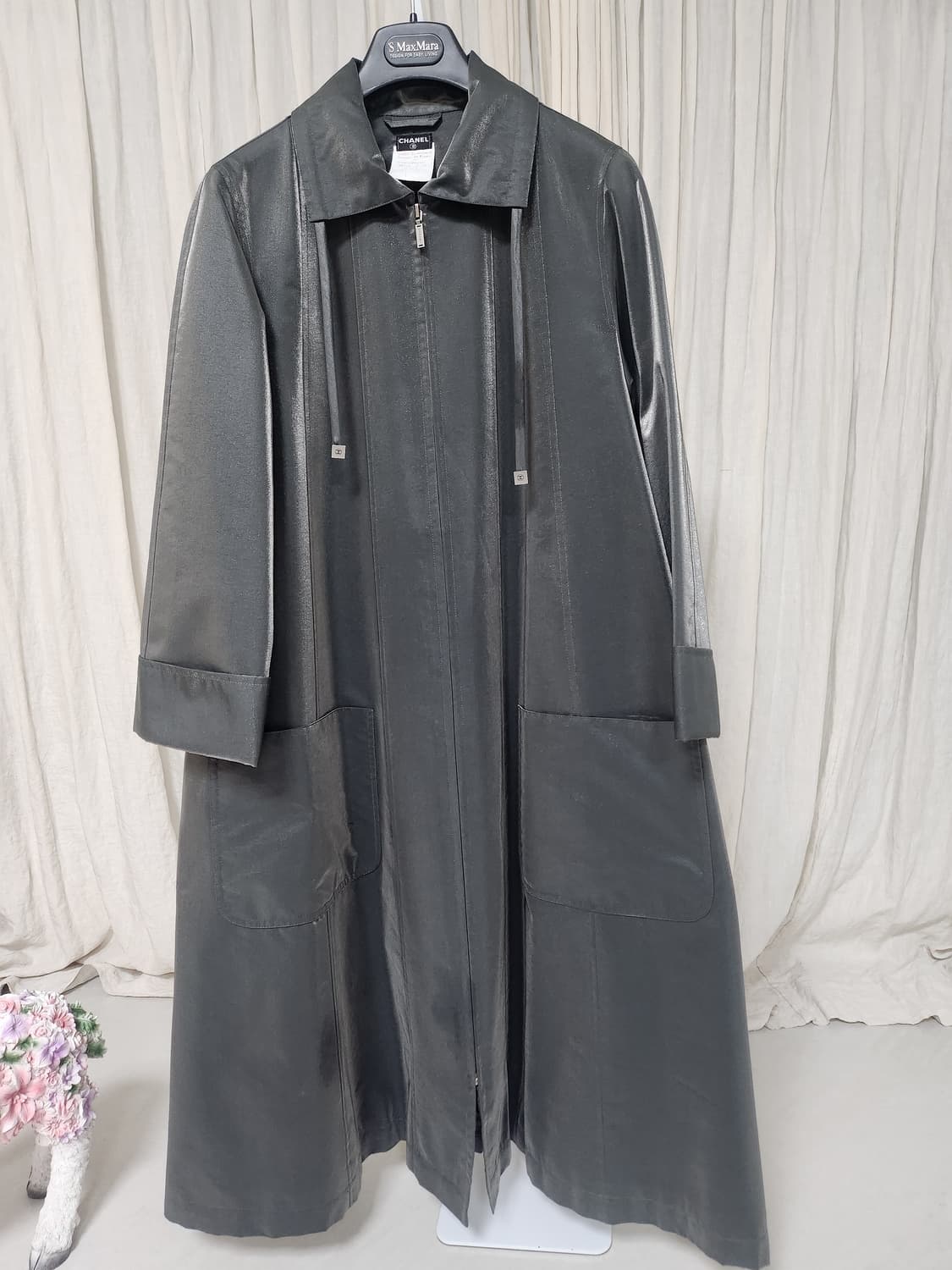 샤넬 그레이 롱 코트 36 정품 상품이미지4