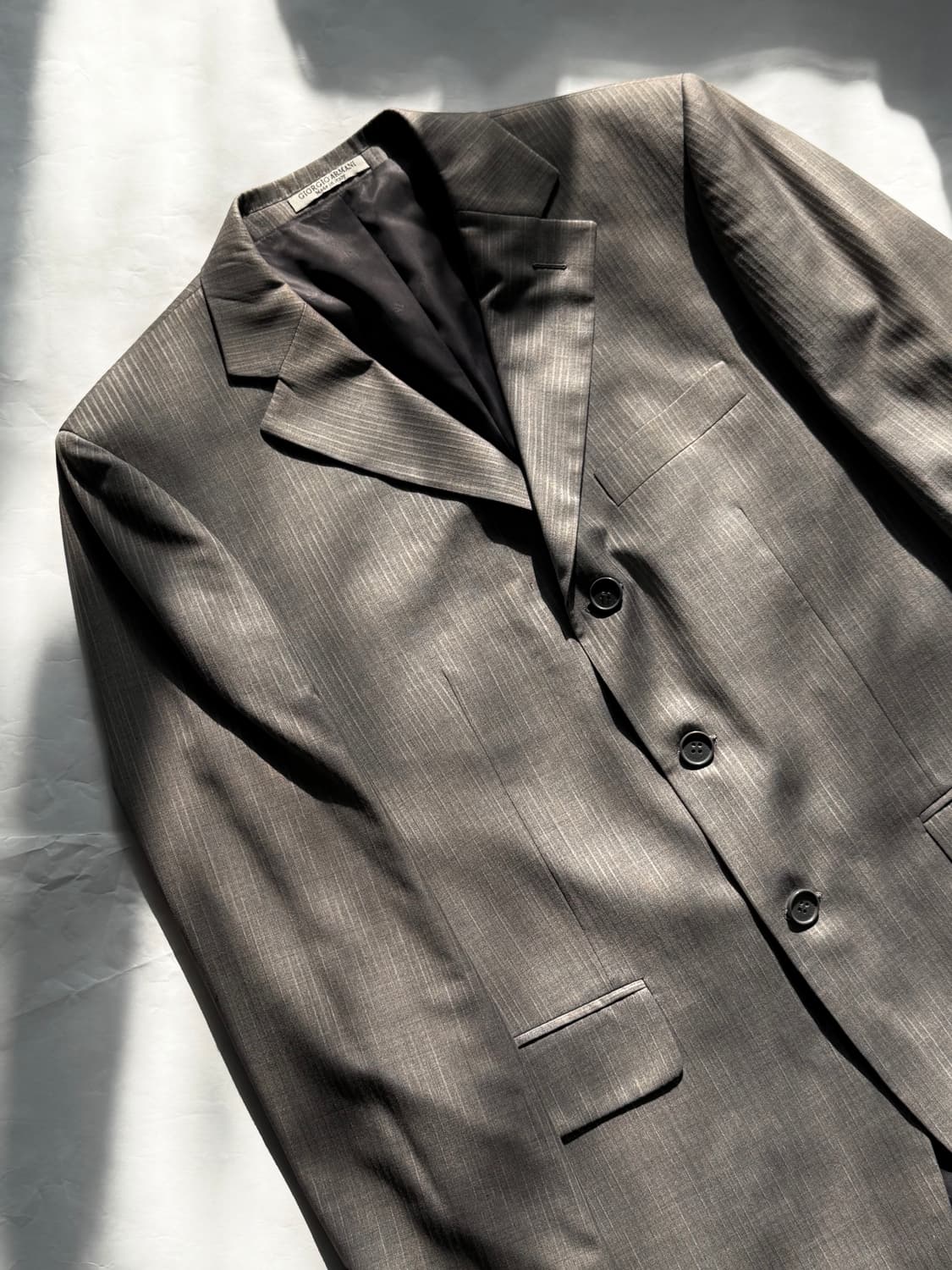 조르지오 아르마니 아카이브 스트라이프 3버튼 울 자켓 48 상품이미지1