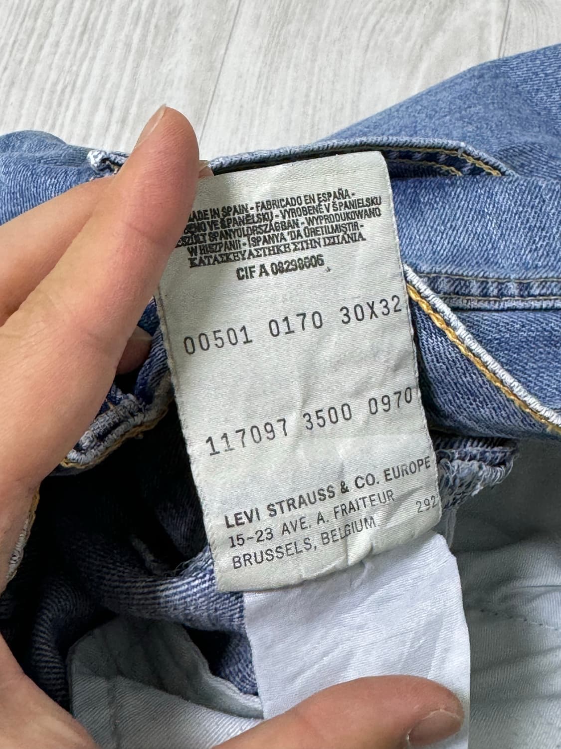 (유럽) 빈티지 리바이스 501 데님팬츠 상품이미지2