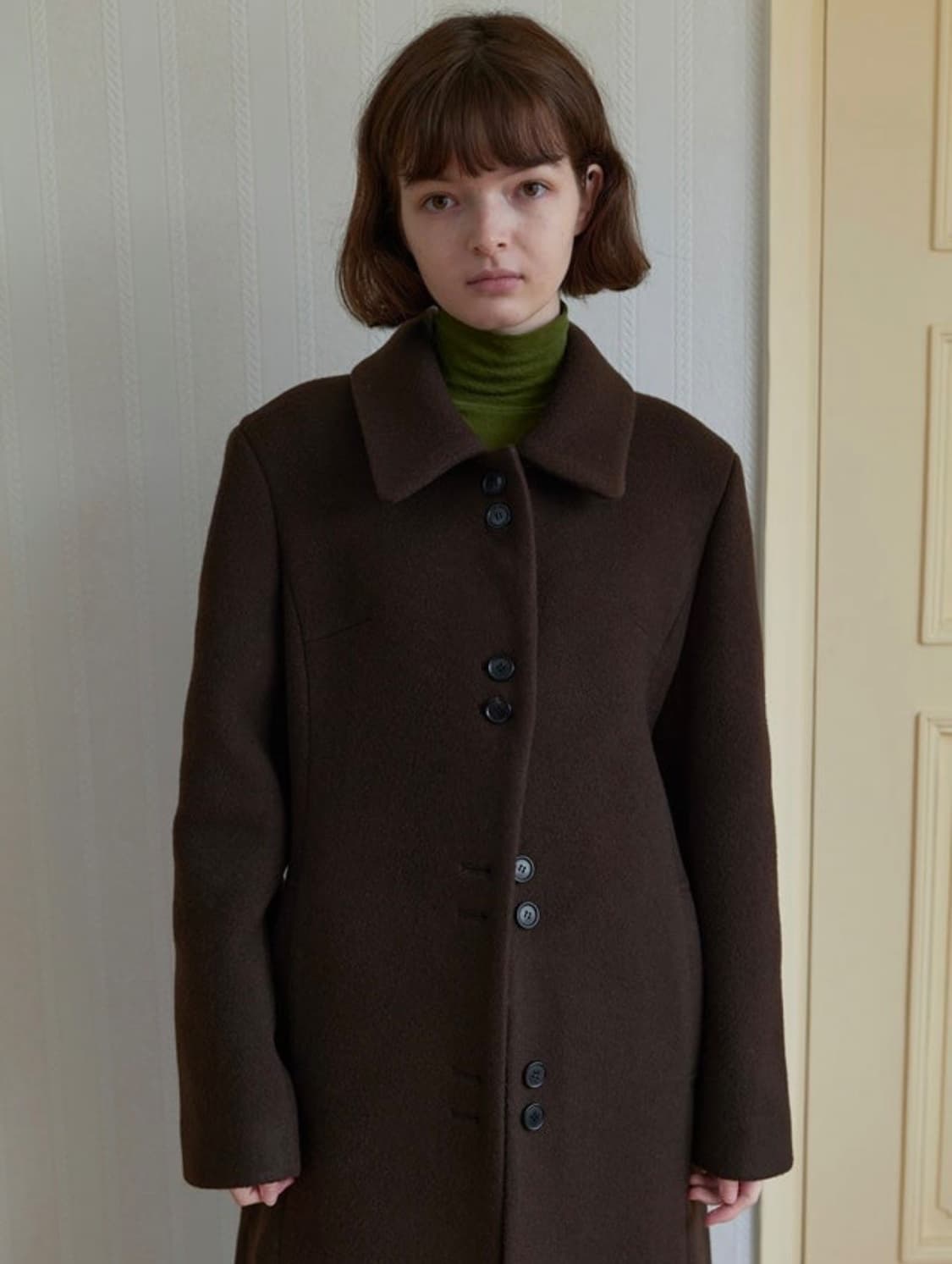 노컨텐츠 코트 - 클래식 롱코트 다크 브라운 상품이미지4