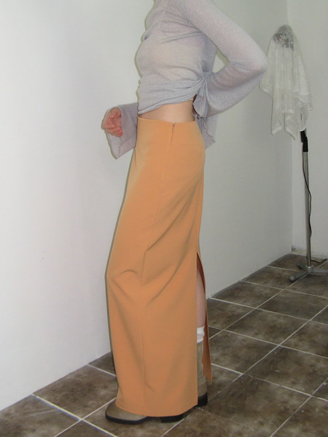 노앤뮤트 maxi skirt peach 상품이미지2