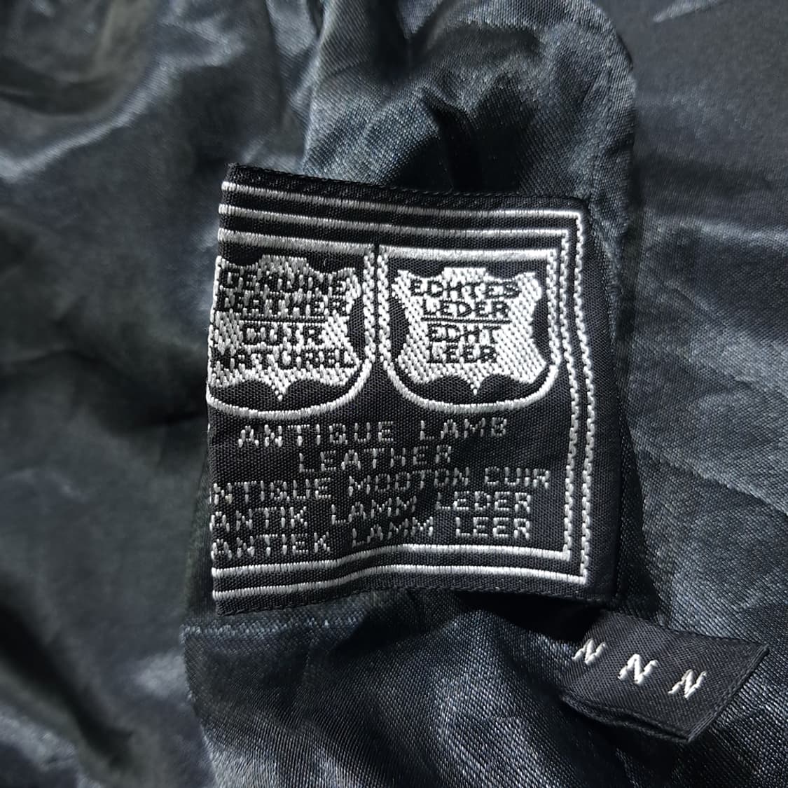 CL332 2XL 트라흐텐마들 80s 양가죽 자수 차콜 자켓 아우터 상품이미지6