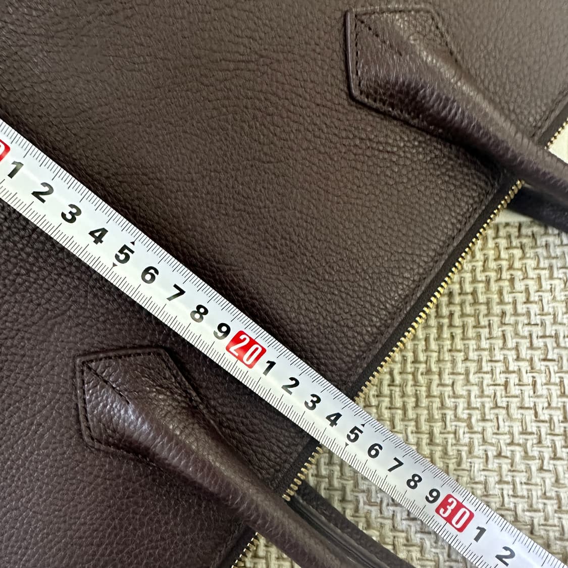 실측확인 쿠론 버건디 토트백 0406D 상품이미지3