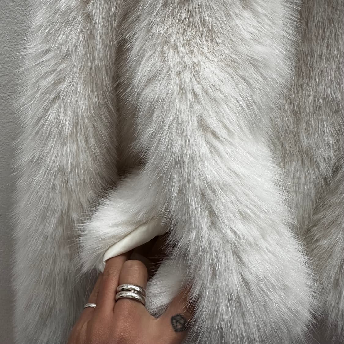 화이트 집업 페이크 크롭 퍼자켓M-L 상품이미지4