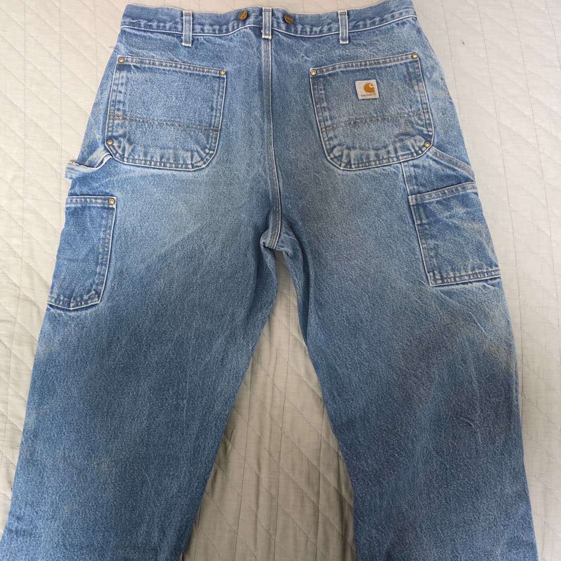 [38X34] 빈티지 칼하트 더블니 B07 DNM 데님팬츠 트래쉬드 상품이미지5