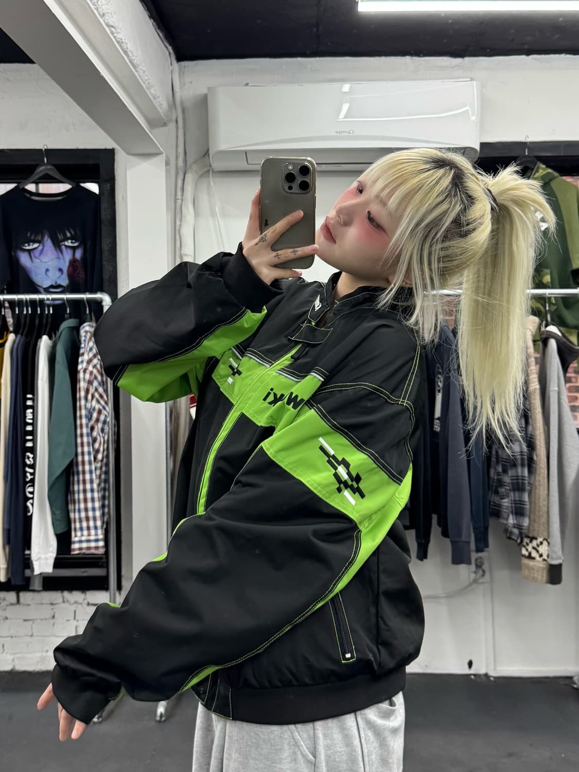 가와사키 레이싱 바이커 자켓 상품이미지1