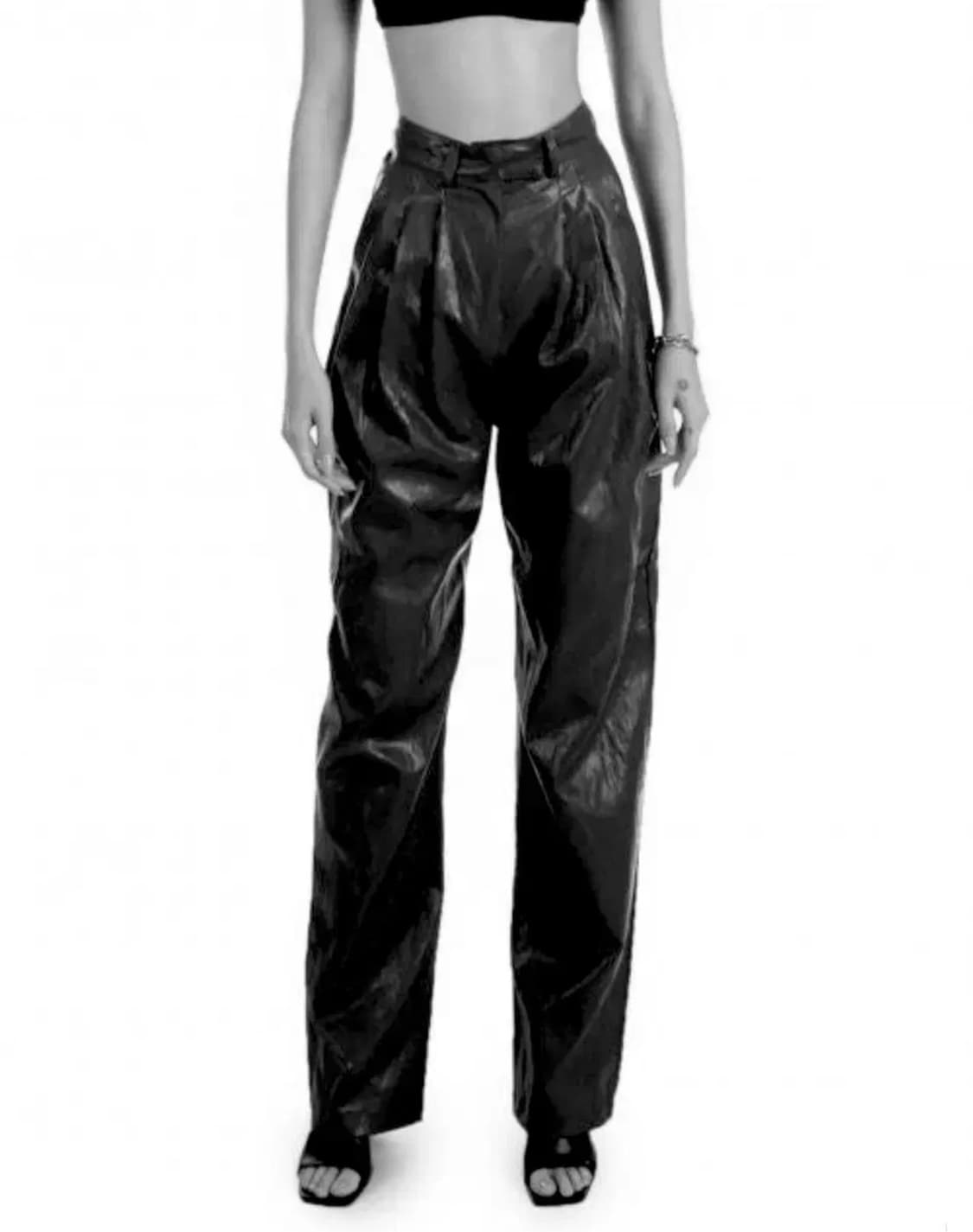 배드블러드 adc 레더 팬츠 블랙 가죽바지 상품이미지1