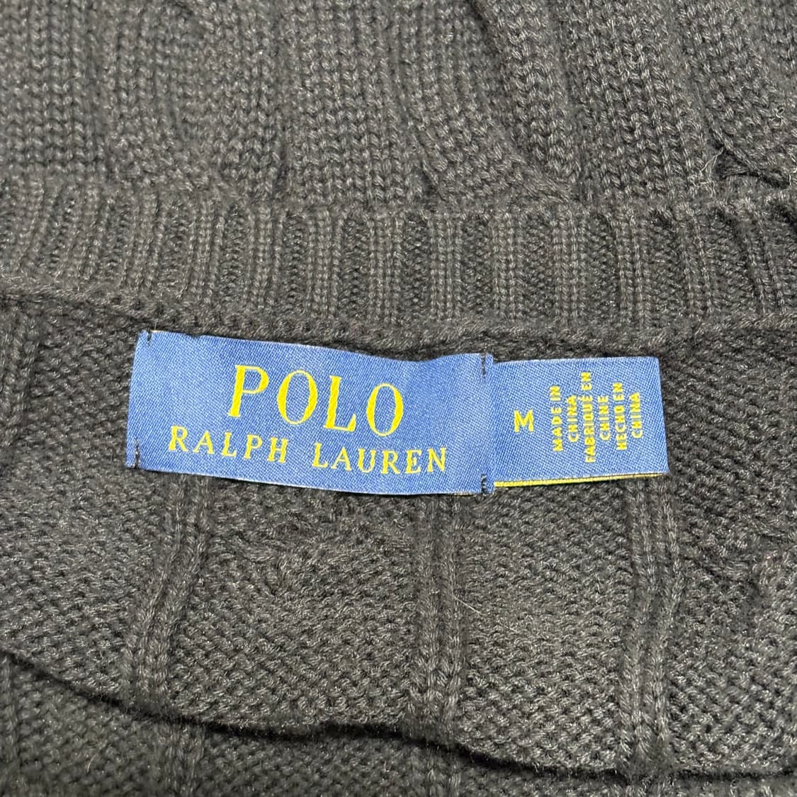 M 폴로랄프로렌 코튼 블랙 케이블 니트 상품이미지4