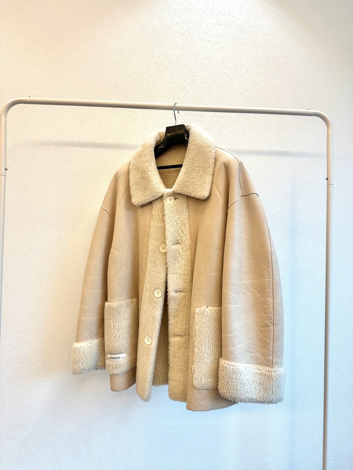 AMOMENTO 리버서블 시어링 코트 상품이미지3