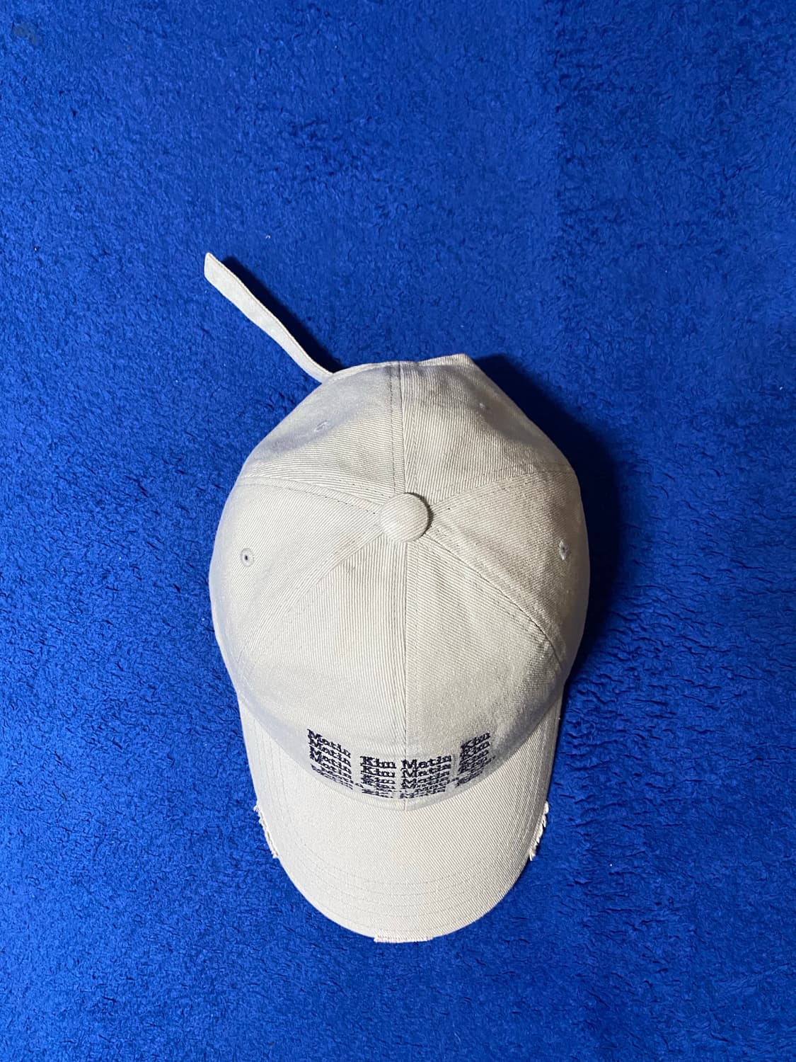 MatinKim 마뗑킴 레터링 워시드 볼캡 아이보리 상품이미지3