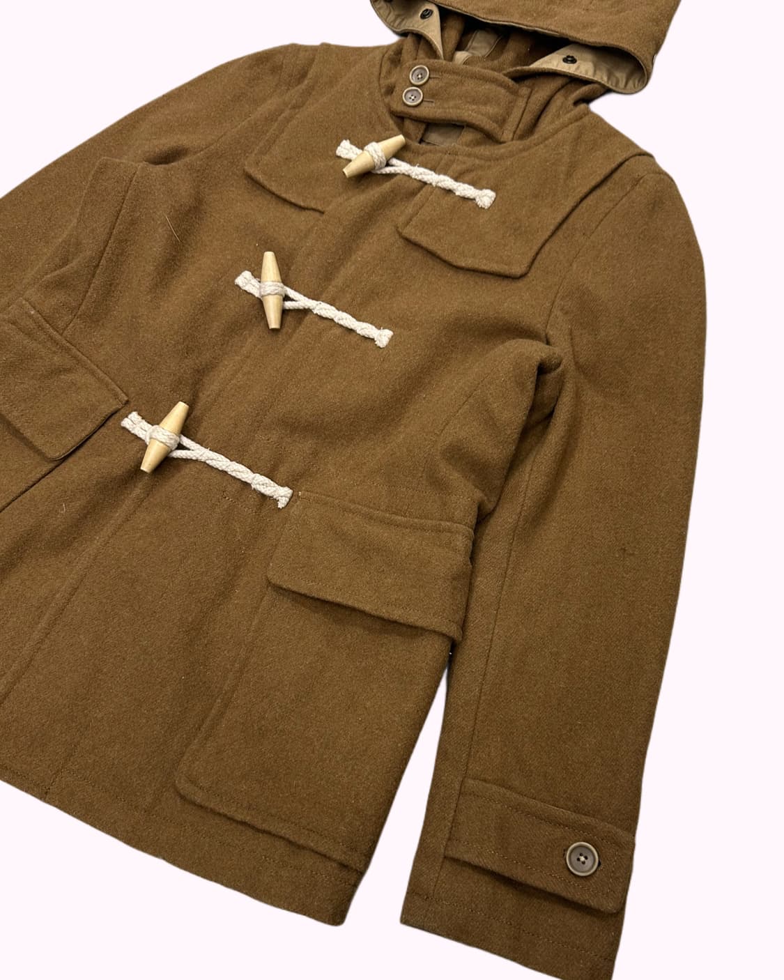 beige short duffle coat 상품이미지2