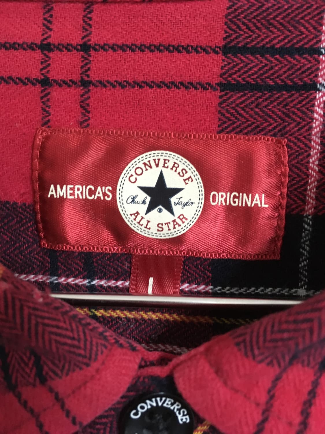 Converse Red Black Plaid Flannel Shirt 상품이미지5