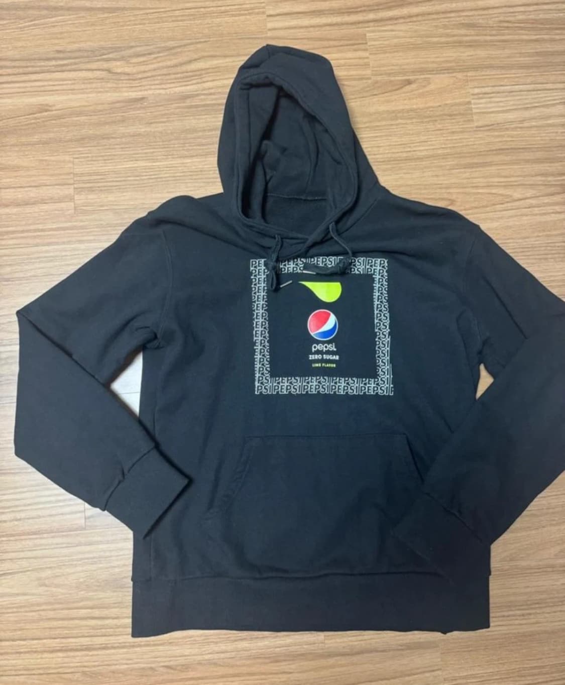 [L] 블랙 펩시 로고 후드티  상품이미지1