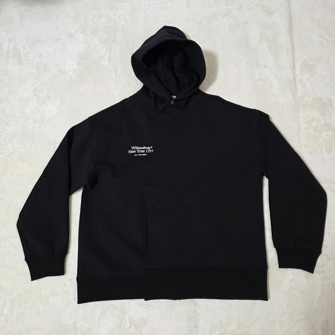 (L)여성 윌리엄스버그 뉴욕시티 클래식 로고 컷팅 후드티 상품이미지2