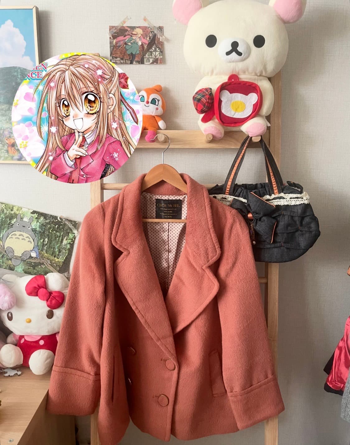 모리걸 빈티지 히메갸루 세실맥비 cecil mcbee 핑크 코트💗🤎 상품이미지1