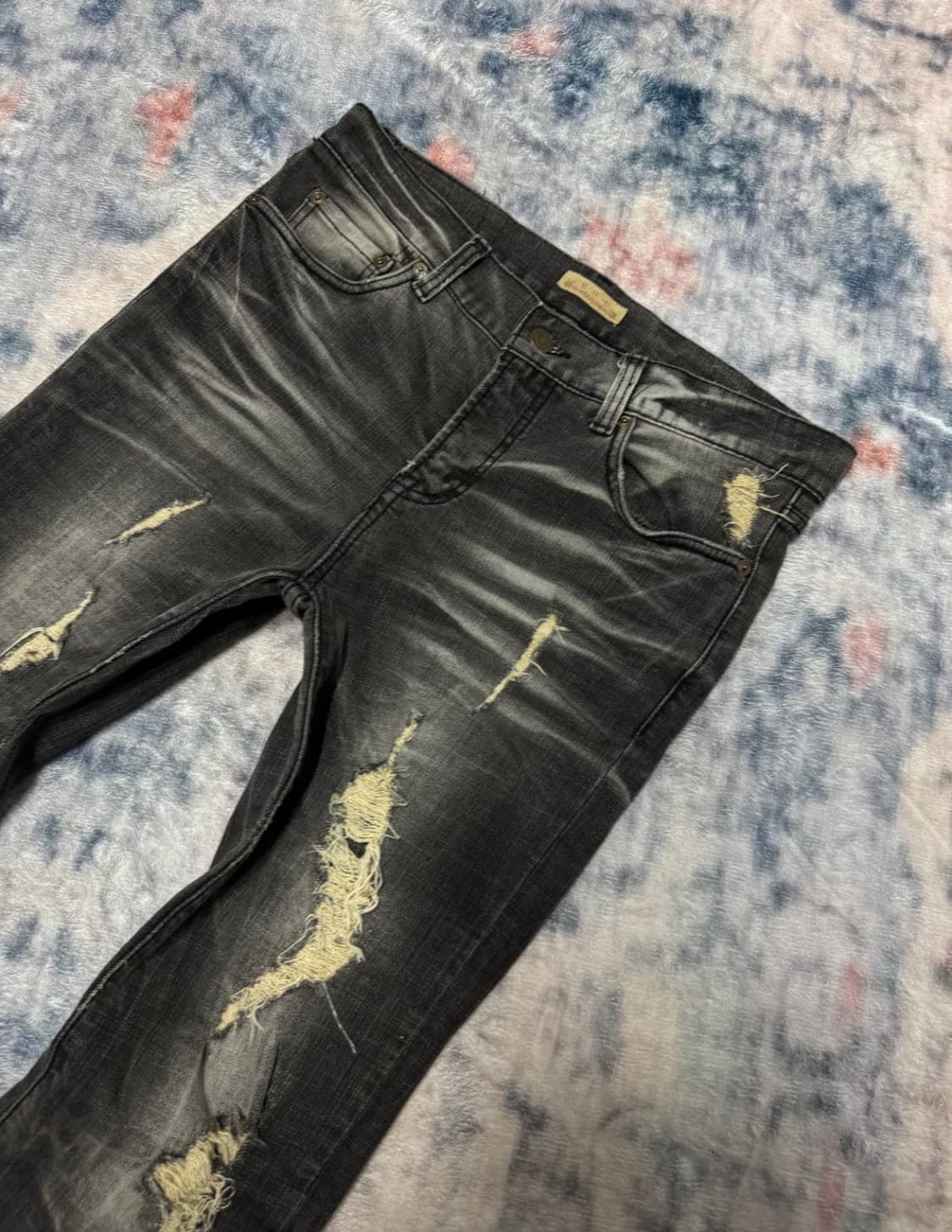 Goa OOs archive damage zipper flare deni 상품이미지2