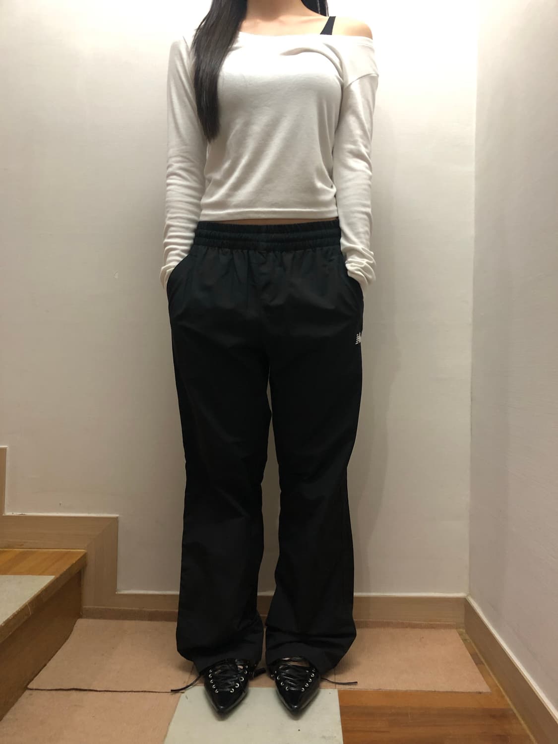 빈티지 뉴발란스 블랙 트레이닝 팬츠 상품이미지3