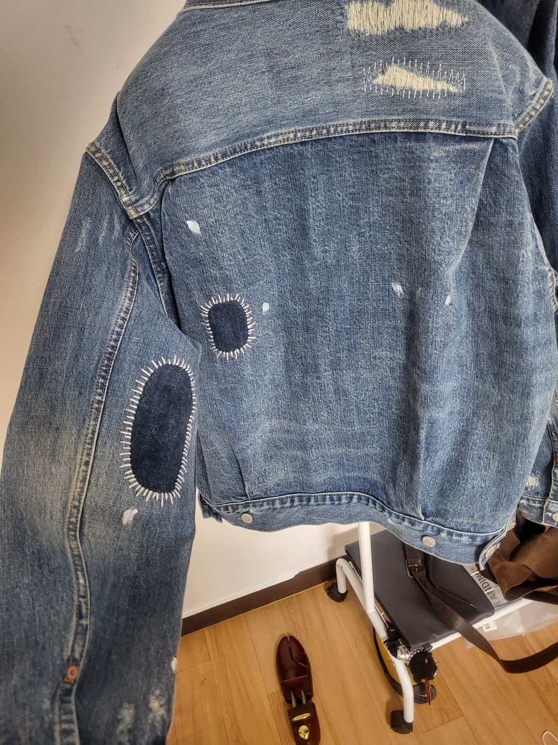 아웃스탠딩 리페어 데님 자켓 M (사이즈표 첨부) 상품이미지5