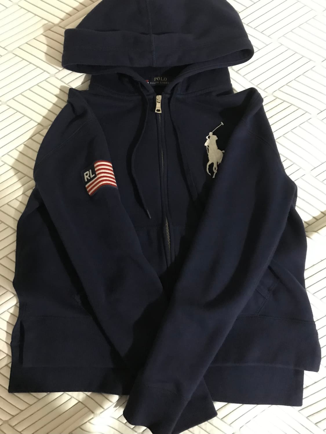 폴로 성조기 후드집업 팔아요 상품이미지4
