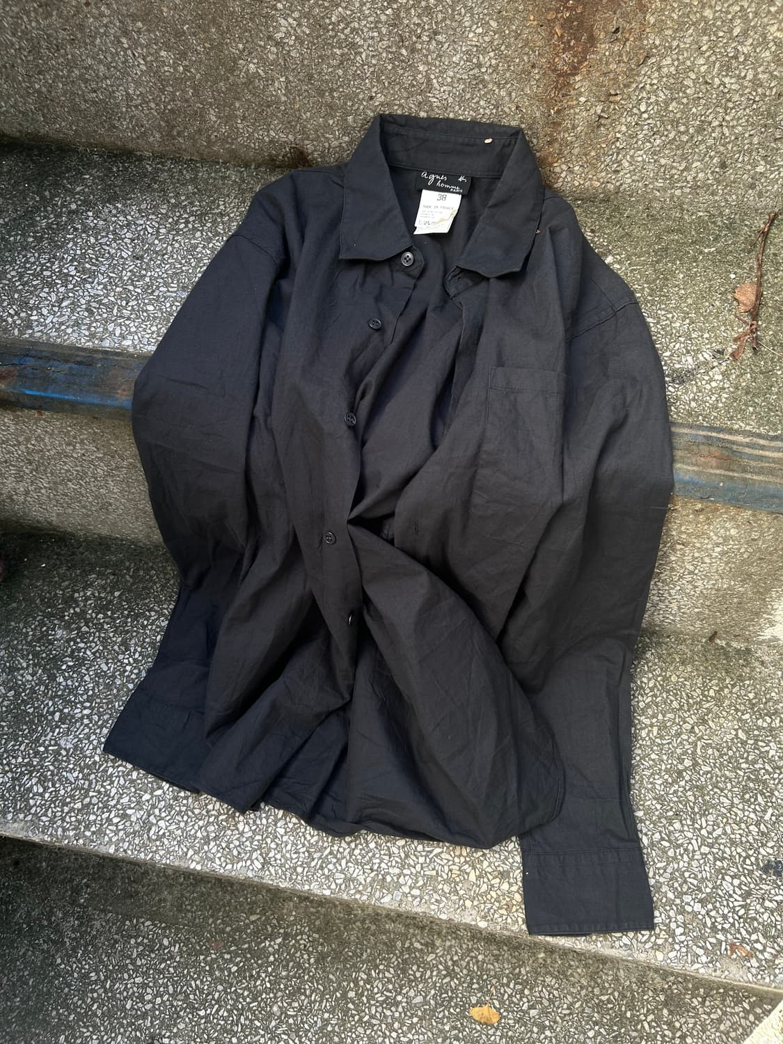 00s agnes b. 고딕 블랙 셔츠 상품이미지2