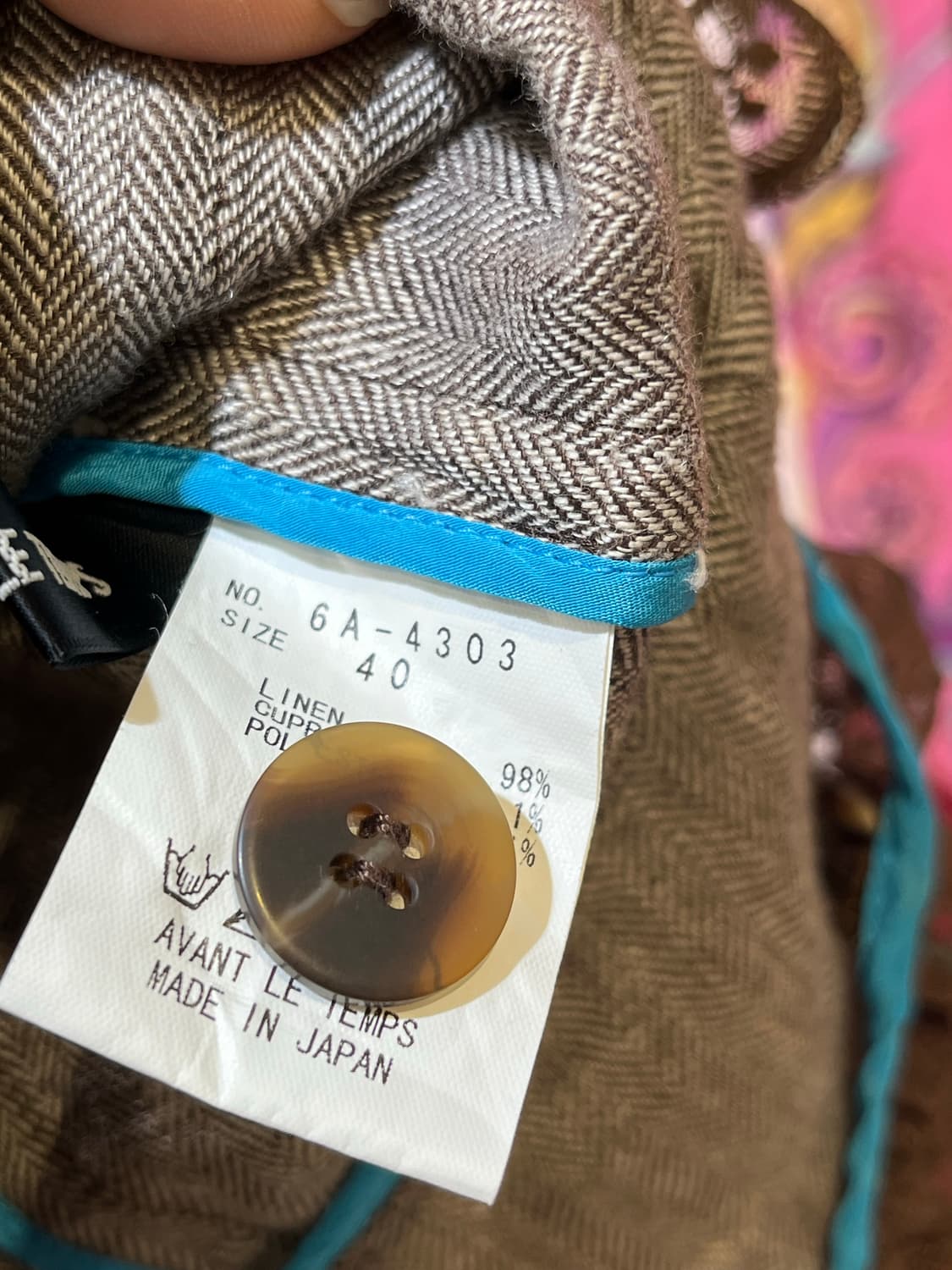 일본 린넨헤링본 자켓 상품이미지6