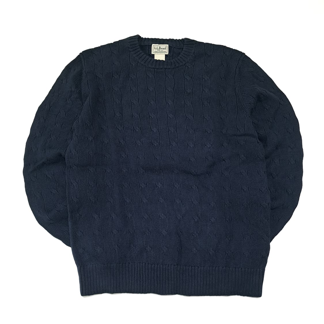 CL315 S 엘엘빈 00s 코튼 케이블 네이비 니트 스웨터 상품이미지1
