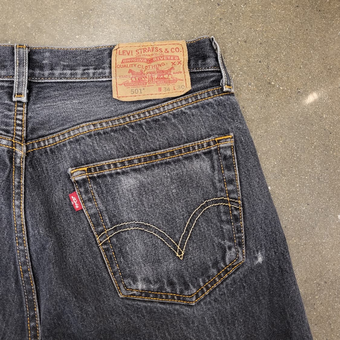 Levi's 오리지널 리바이스 501 청바지 워싱 데님 상품이미지8