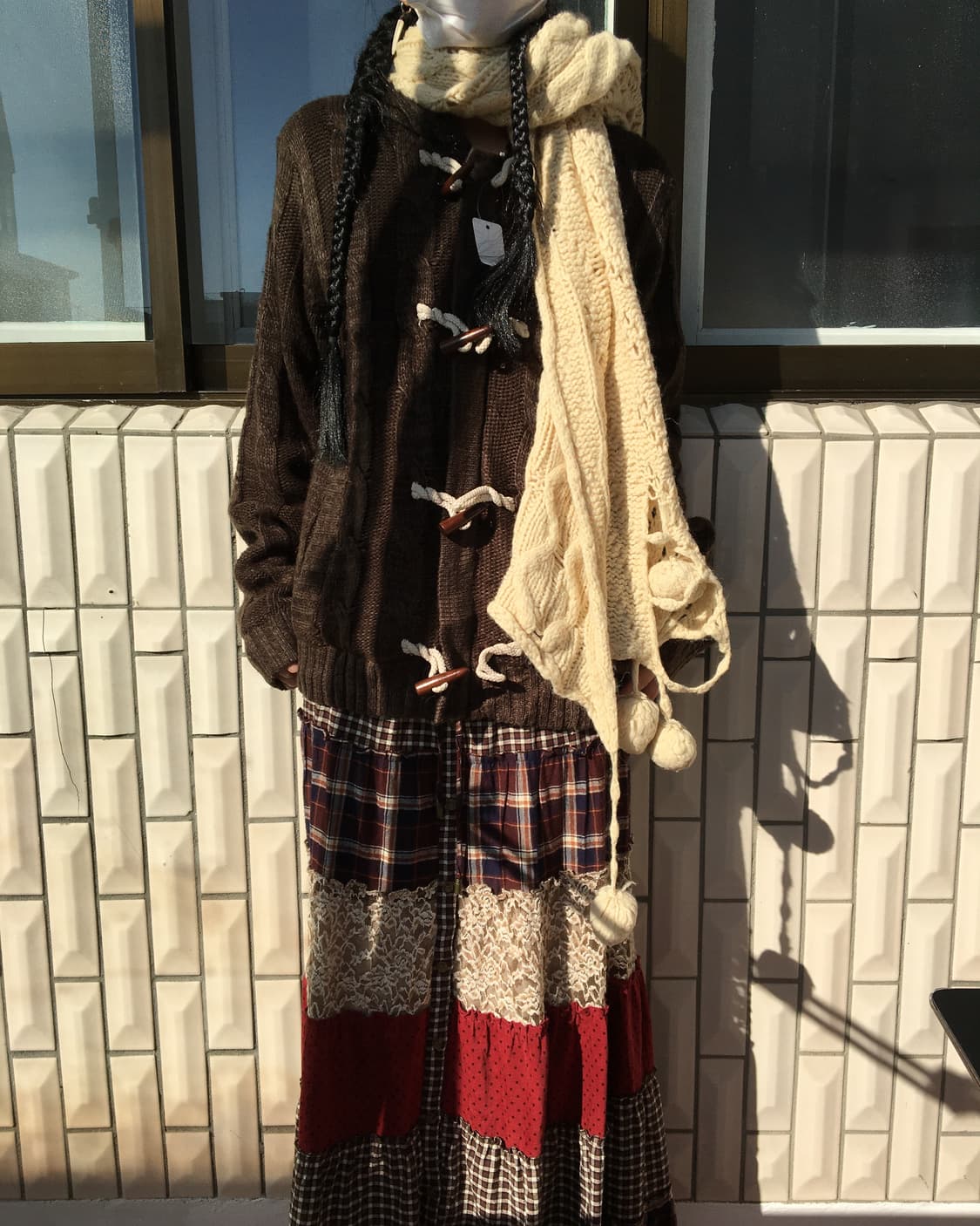  pom pom damage knit muffler 상품이미지2